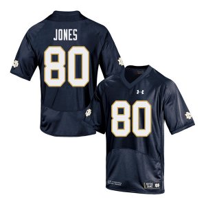 Notre Dame Fighting Irish Men's Micah Jones #80 Navy Under Armour Authentic Stitched Big & Tall College NCAA Football Jersey MHY0699AQ
